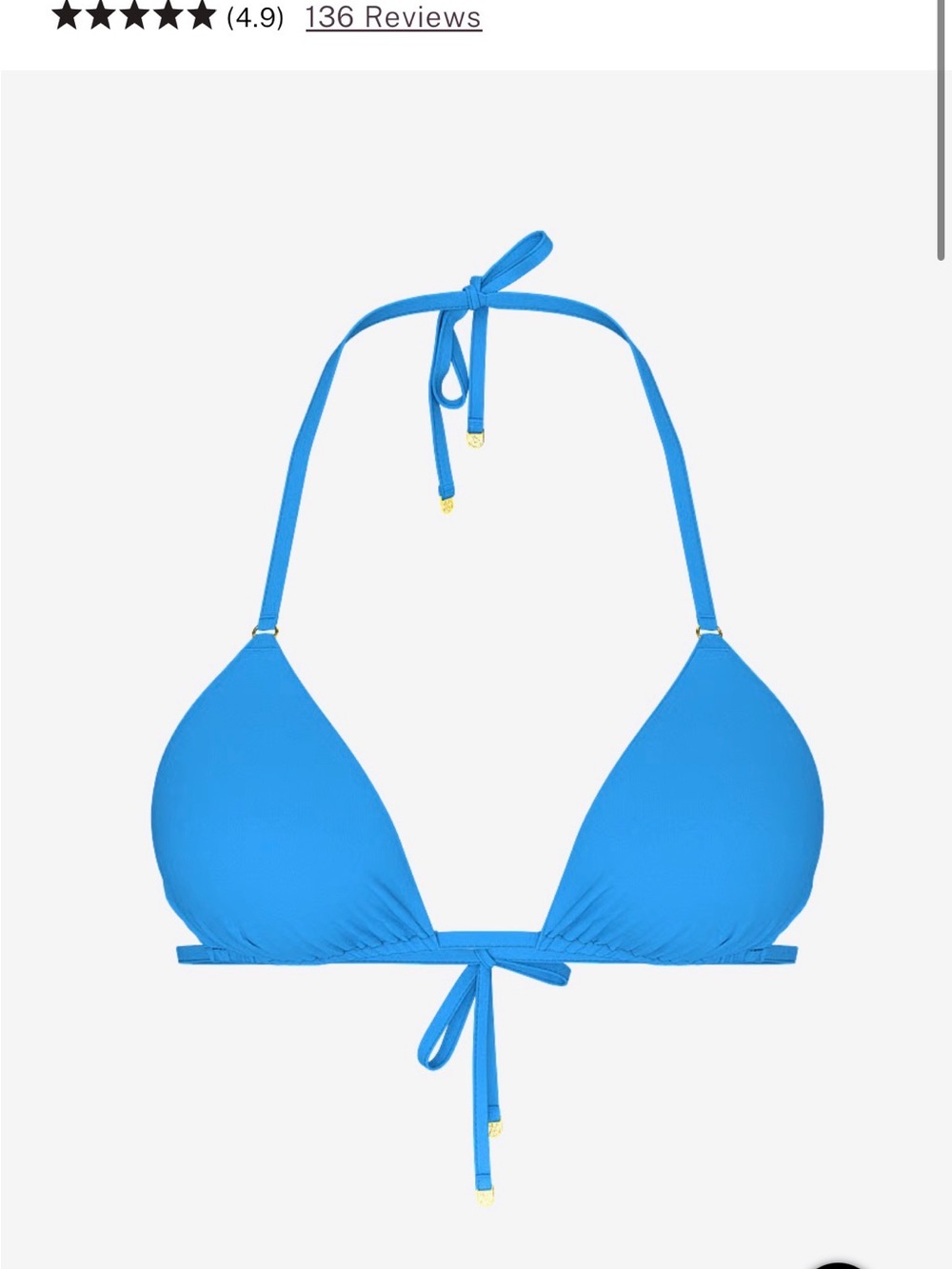 Victoria's Secret Blue Halter Triangle Bikini Top